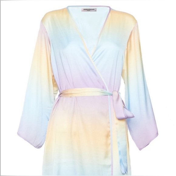 Amanda Uprichard Pastel Ombré Robe One Size Rare Bachelorette Trip Sorority Sexy - Picture 2 of 16